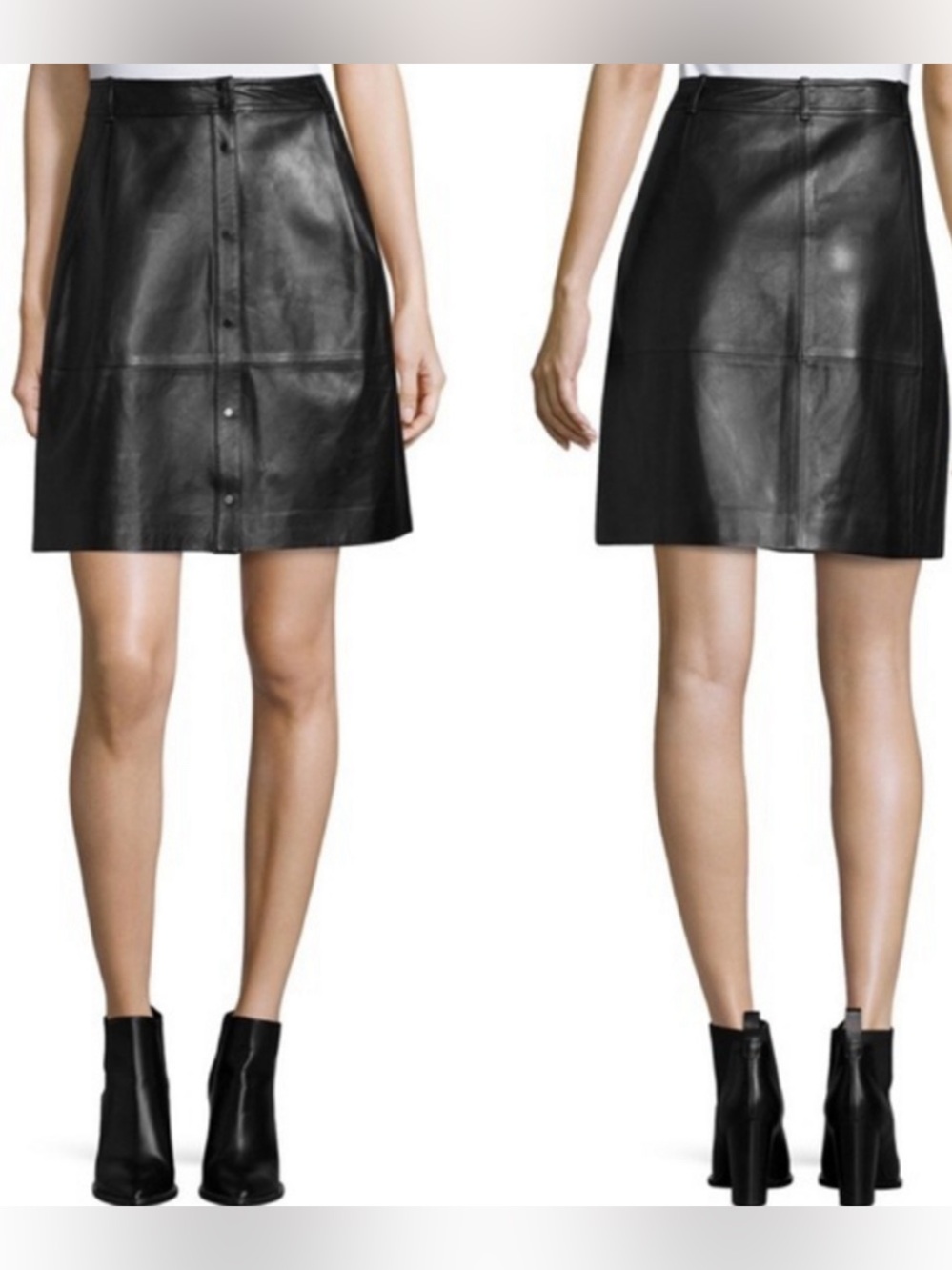 Vince Lamb Leather MiniSkirt